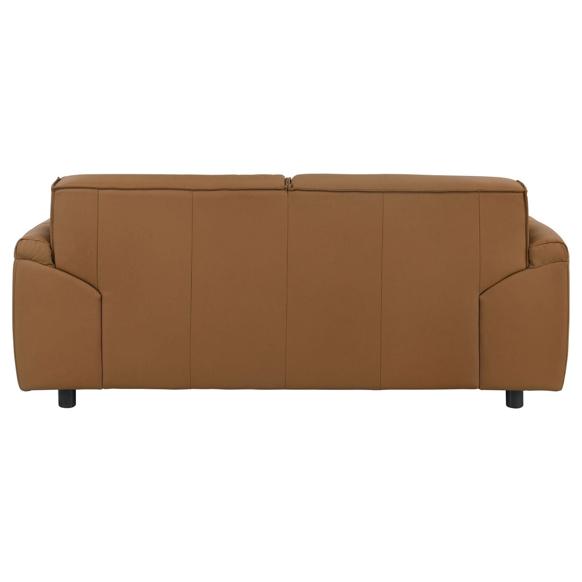 Buxton Top Grain Leather Upholstered Loveseat Orange