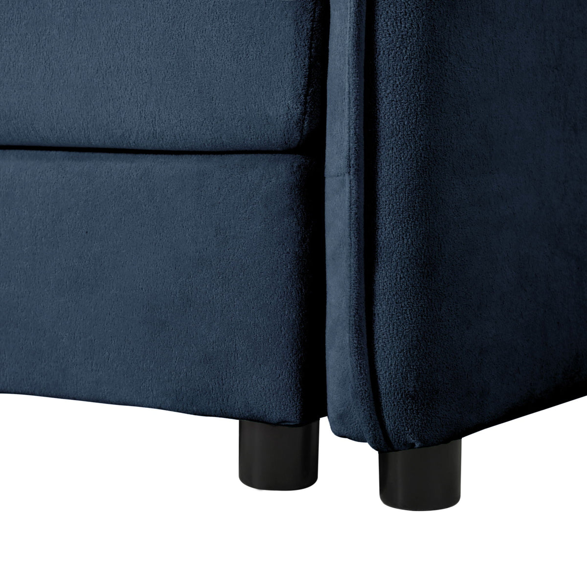 Oversized Chair & Ottoman with Soft Upholstery - Blue or Black