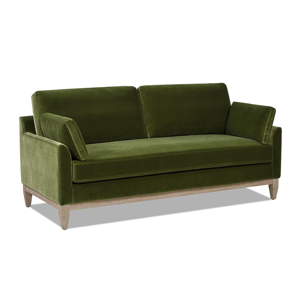 Modern Farmhouse Sofa with Removable Cushions - Dark Green or Orange