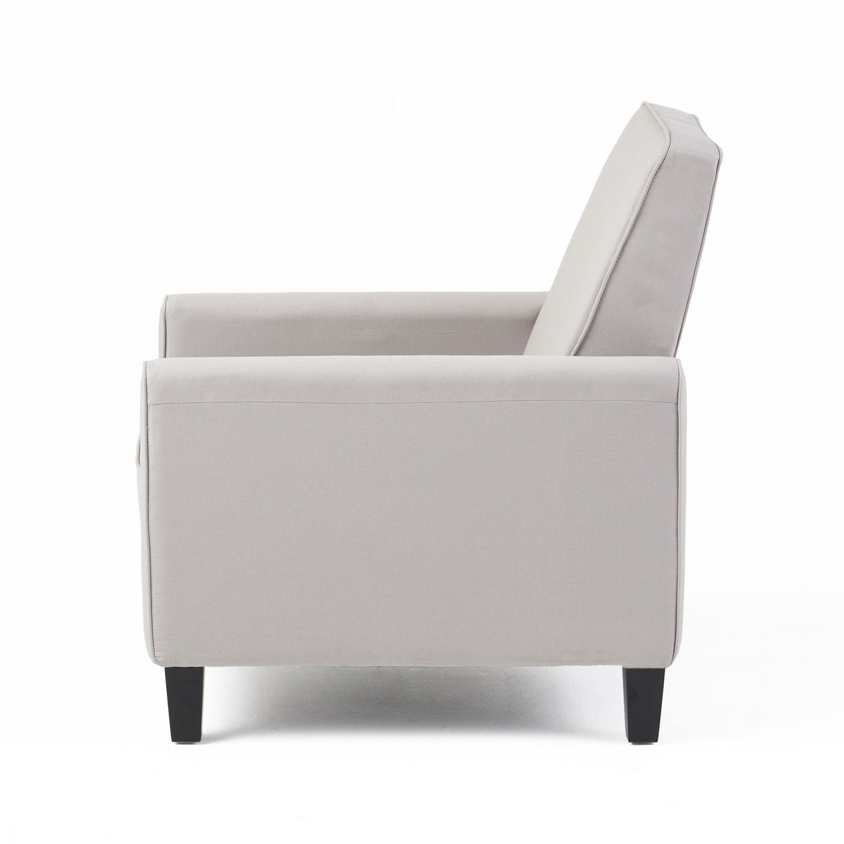 Upholstered Push Back Recliner Chair with Adjustable Recline - Multiple Colors
