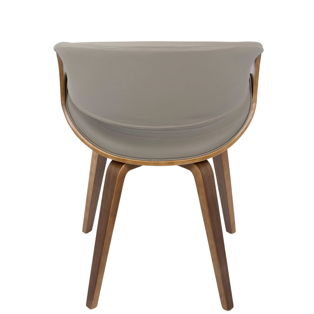 Mid-Century Modern Dining Chair with Bent Wood Legs - Black, Gray, Beige, White