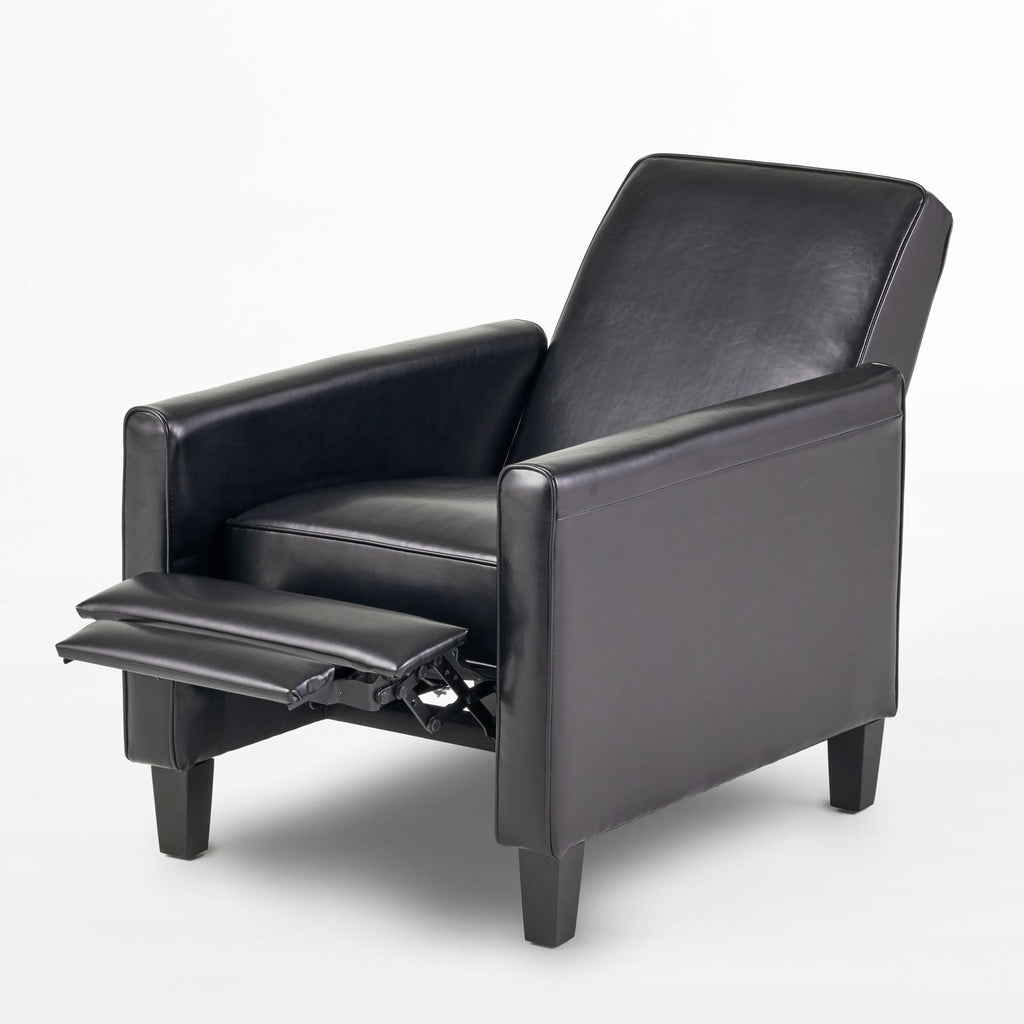 Upholstered Push Back Recliner Chair with Adjustable Recline - Multiple Colors