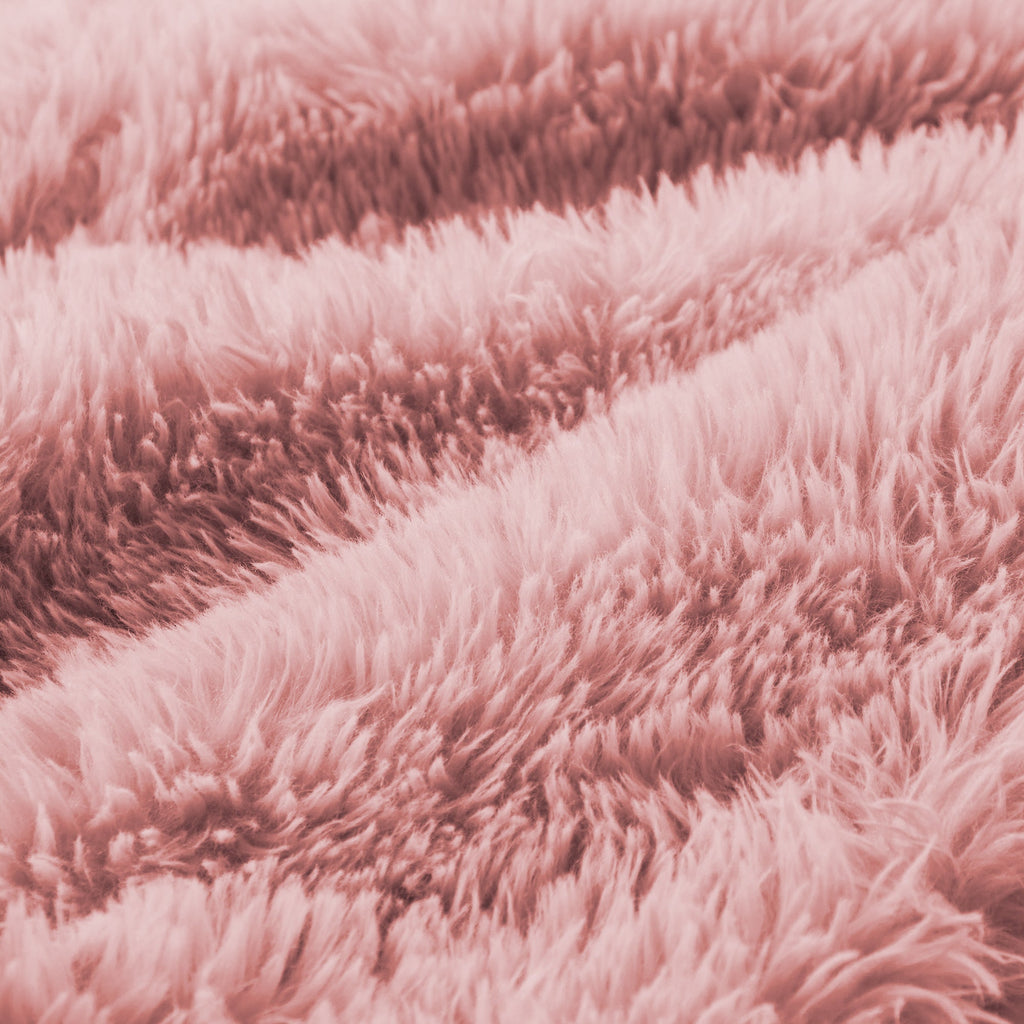 Aviana Ottoman Plush Fabric with Comfortable Design - Pink
