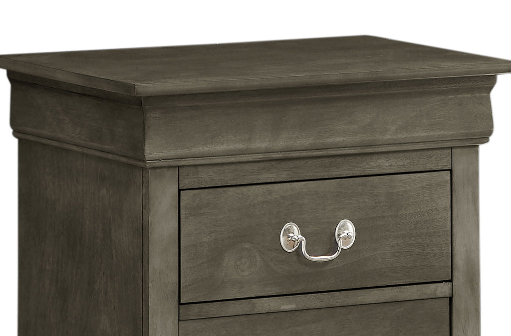 Traditional Style Design Nightstand with Classic Accent - Multiple Colors