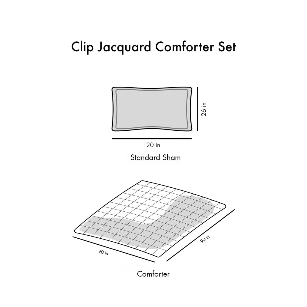 Full/Queen Clip Jacquard Comforter Set