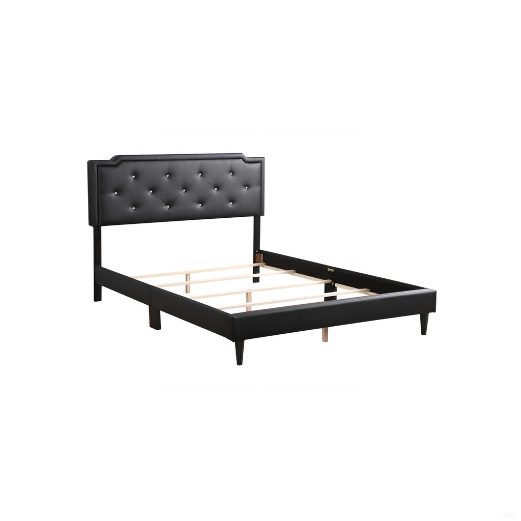 Button Tufted Upholstered Bed with Charming Design - Multiple Colors