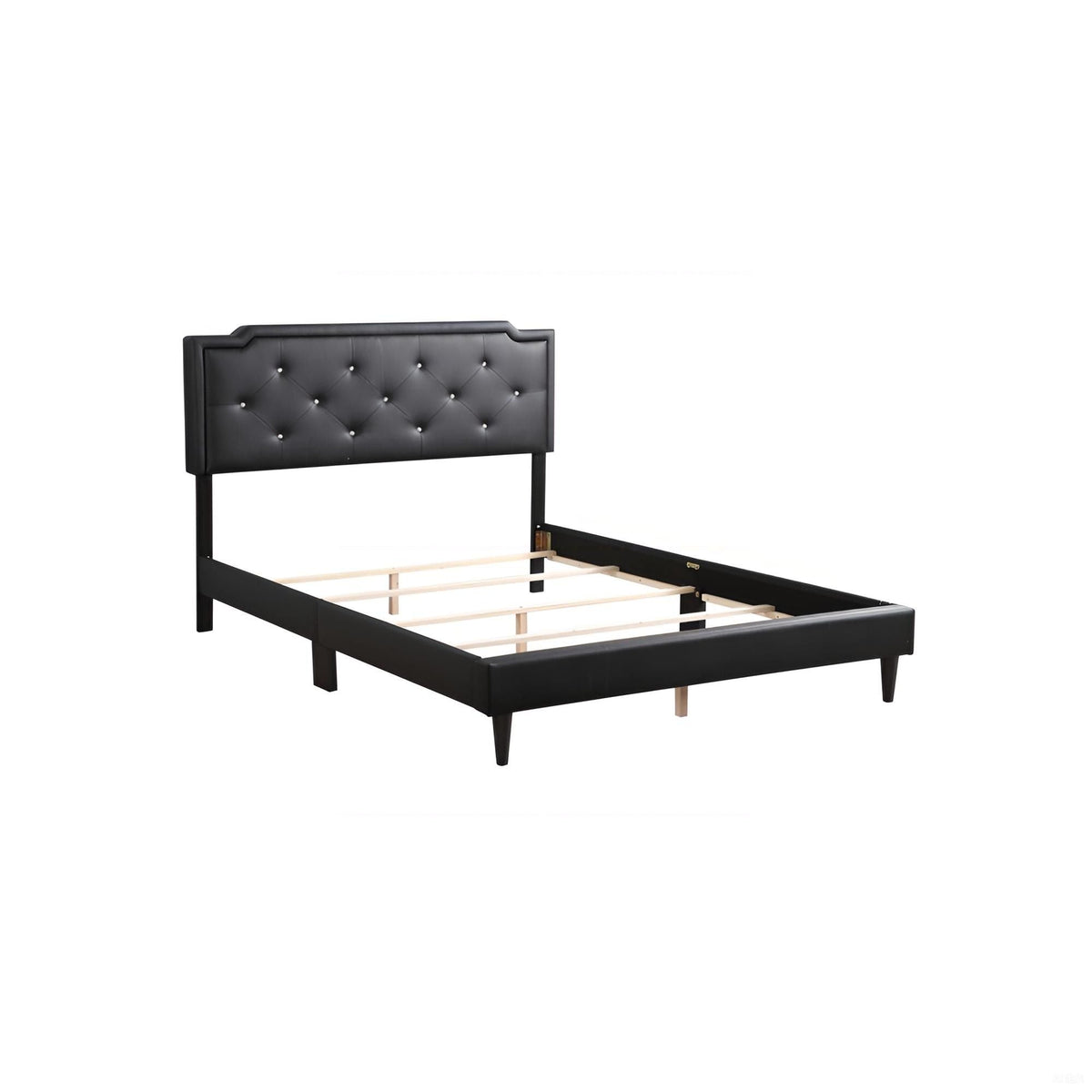 Button Tufted Upholstered Bed with Charming Design - Multiple Colors