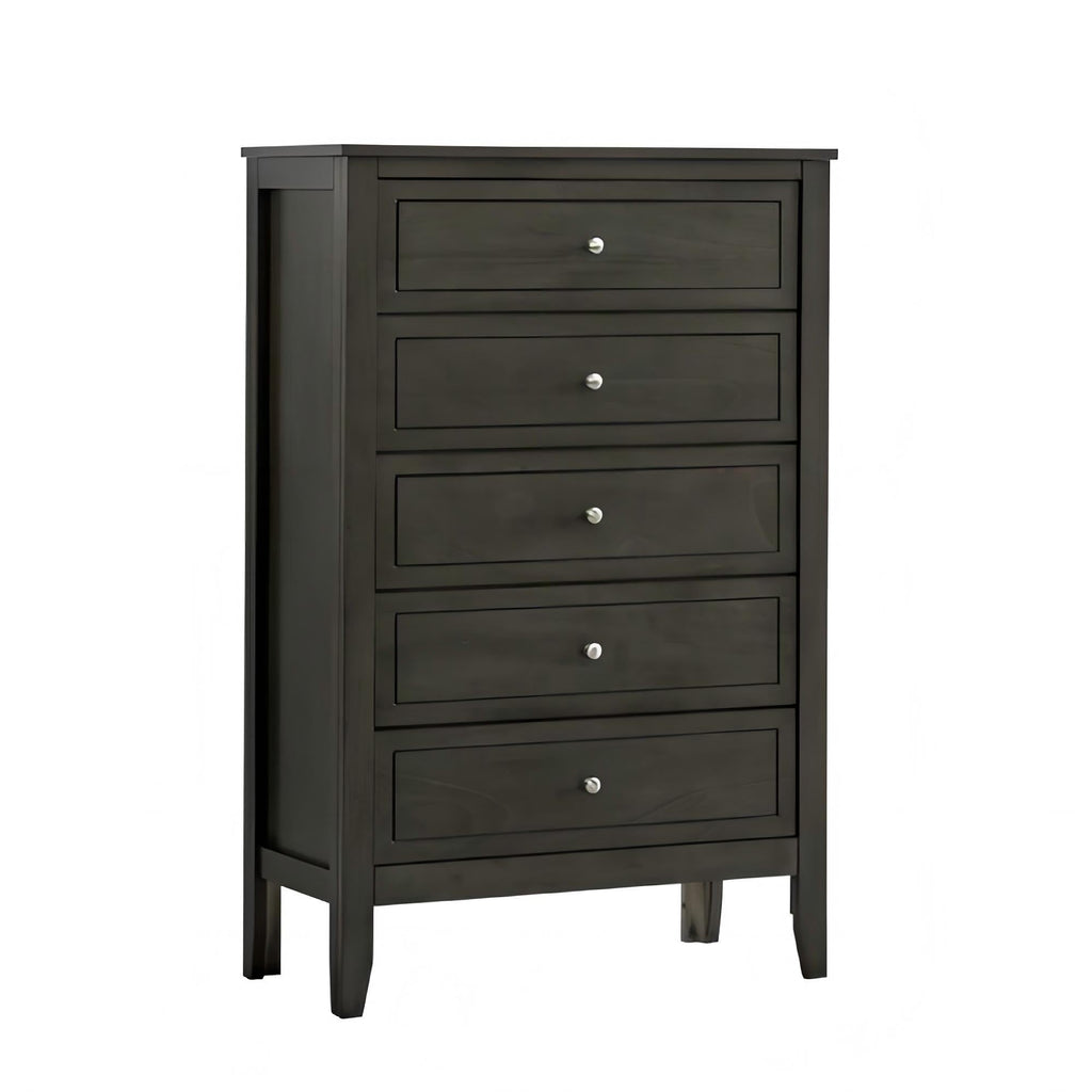 5 Drawer Storage Chest with Metal Hardware - Multiple Colors