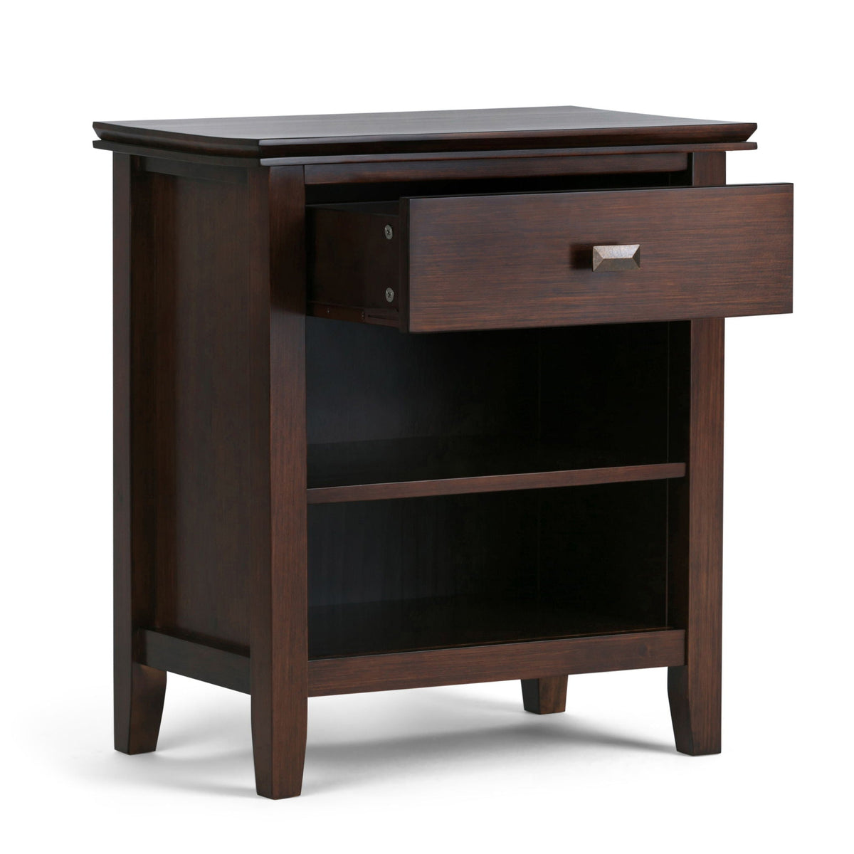 Handcrafted Bedside Table with Drawer and Shelf - Multiple Colors