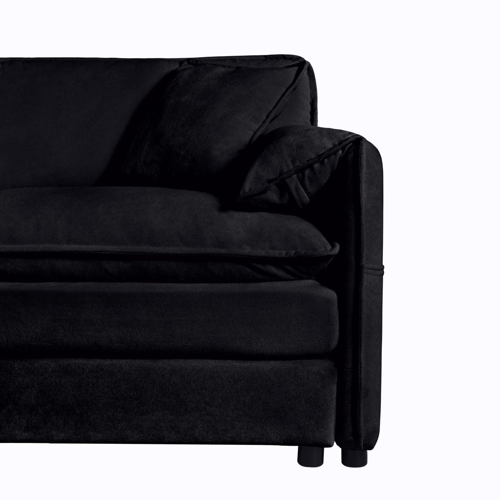 Oversized Chair & Ottoman with Soft Upholstery - Blue or Black