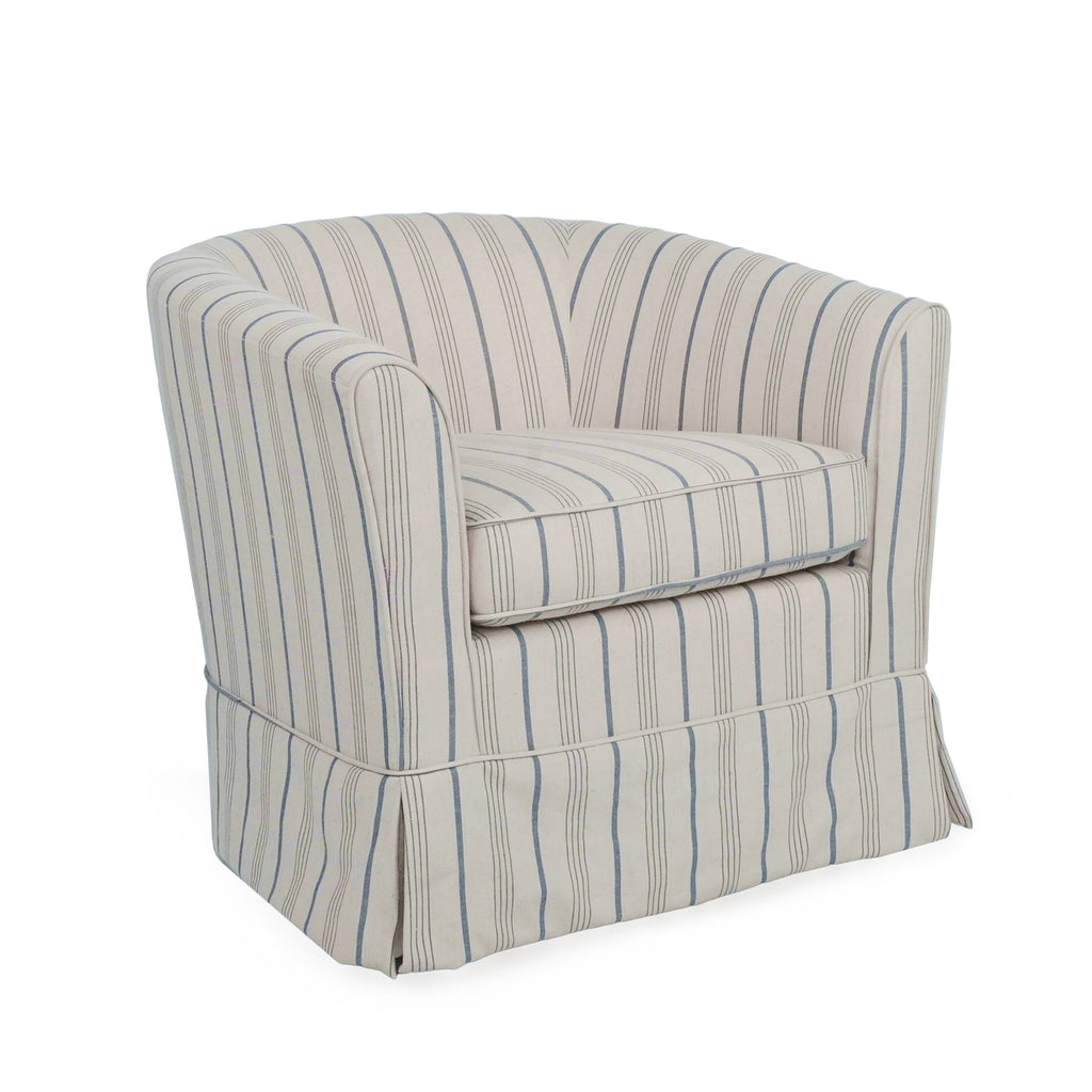 Swivel Chair with 360° Rotation - Upholstered Fabric, Iron Frame