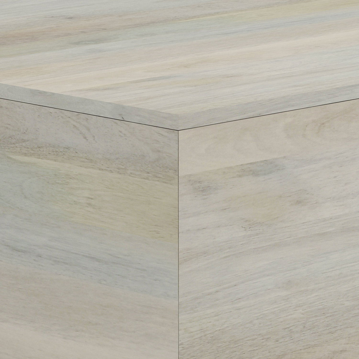 Handcrafted Square Coffee Table with Brass Trim - Multiple Finishes