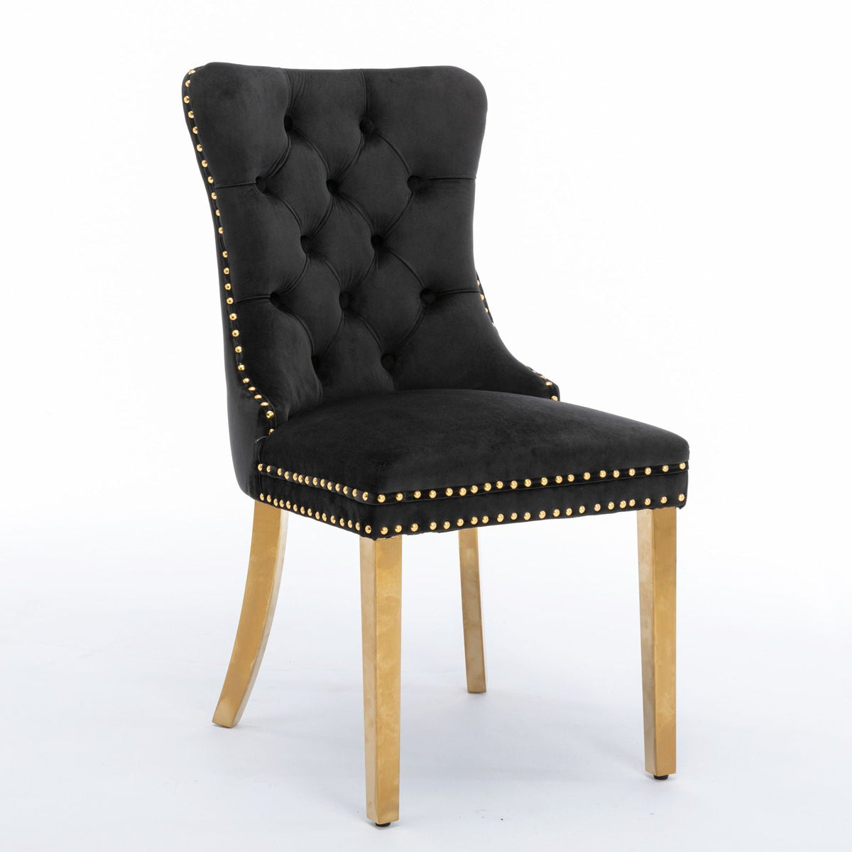 Modern Tufted Dining Chair Set of 2 with Velvet Upholstery - Nikki Collection