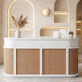70-Inch Modern Wooden Reception Desk With Lockable Drawers (SAK26148)