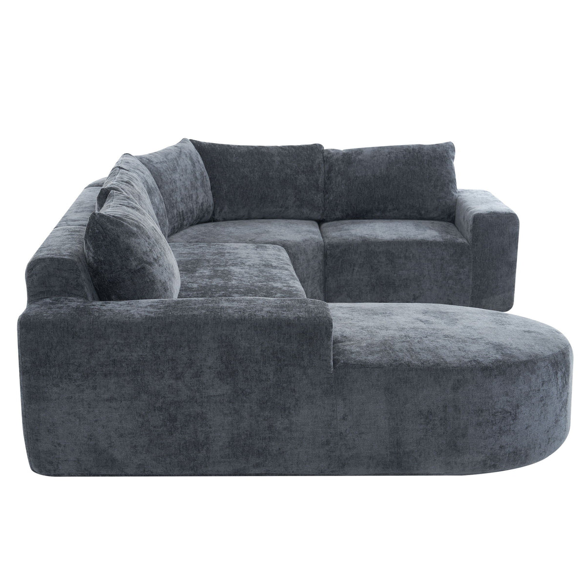 Modular Cloud Sectional Sofa Set with Deep Seating - Choose Beige, Dark Gray, or Dark Brown