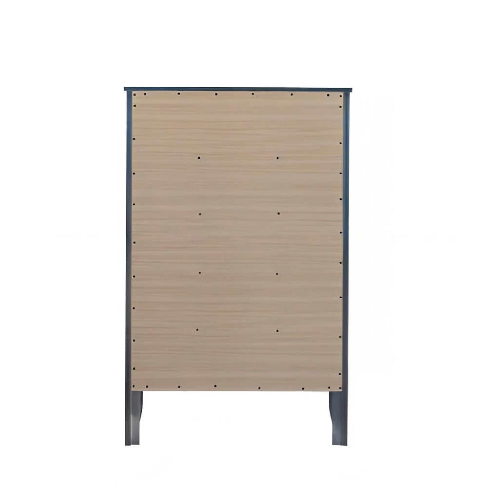 5 Drawer Storage Chest with Metal Hardware - Multiple Colors