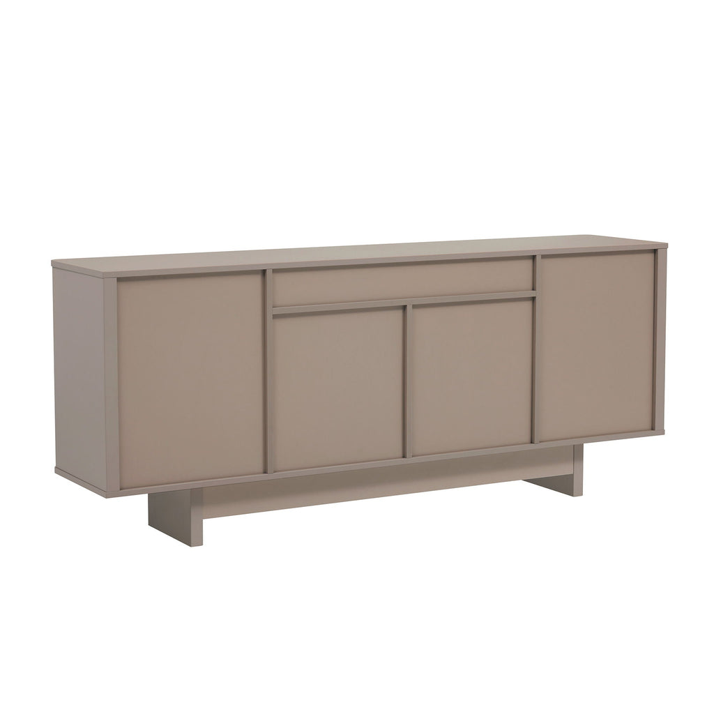 Sideboard With Adjustable Shelves and Soft Close Doors - White, Light Brown, Green