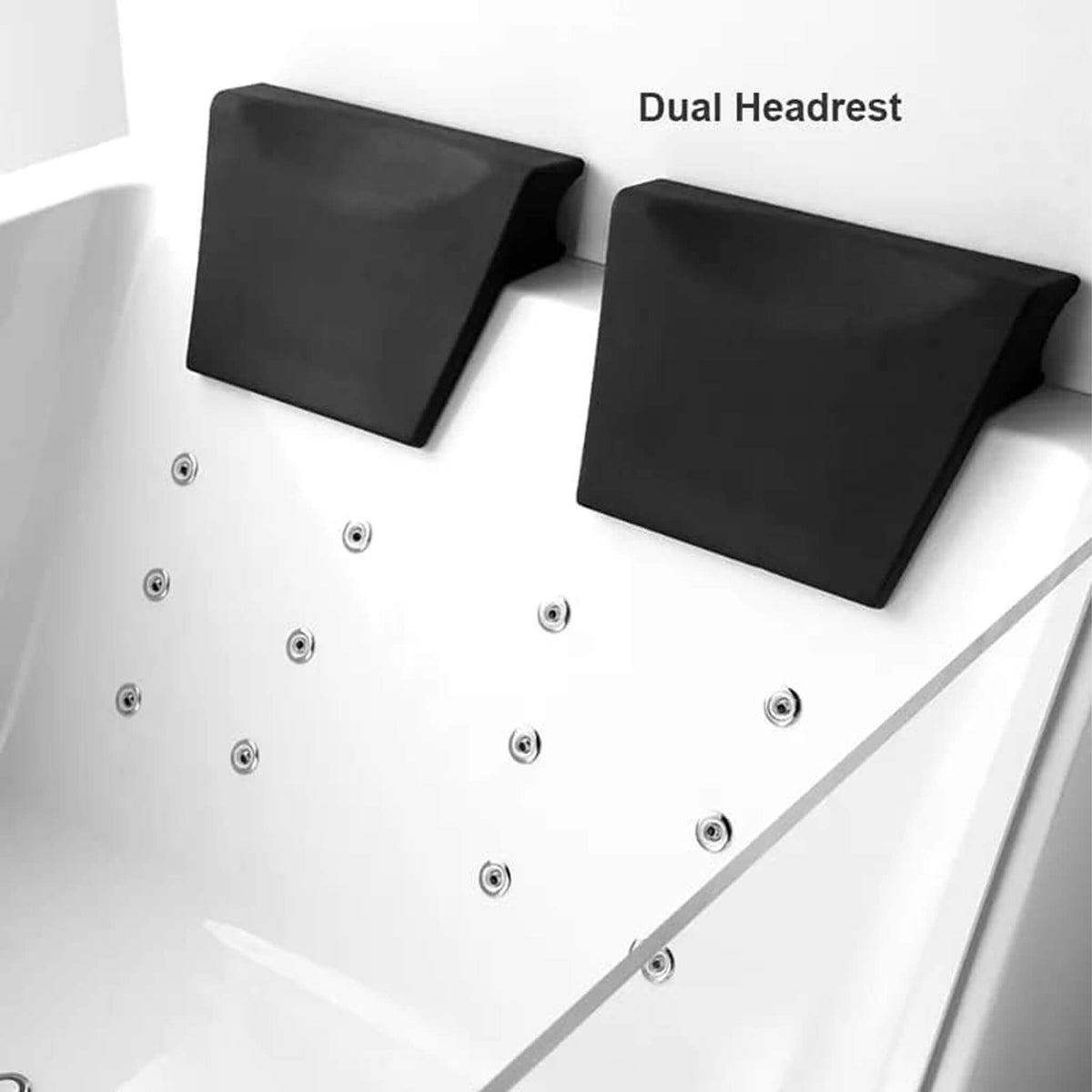 Solstice 71-Inch Luxury 2-Person Acrylic Whirlpool Tub With LED Lights Jets And Faucet (SAK69173)