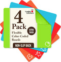 Extra Thick Flexible Plastic Cutting Board Mats Set for Kitchen