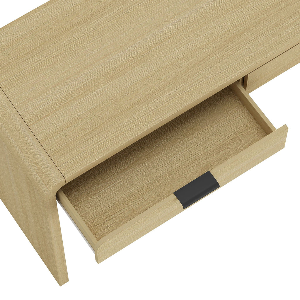 Oak Office Desk with 2 Drawers - Grace Collection