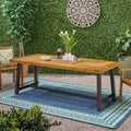 Acacia Wood Outdoor Dining Table with Seating for 8