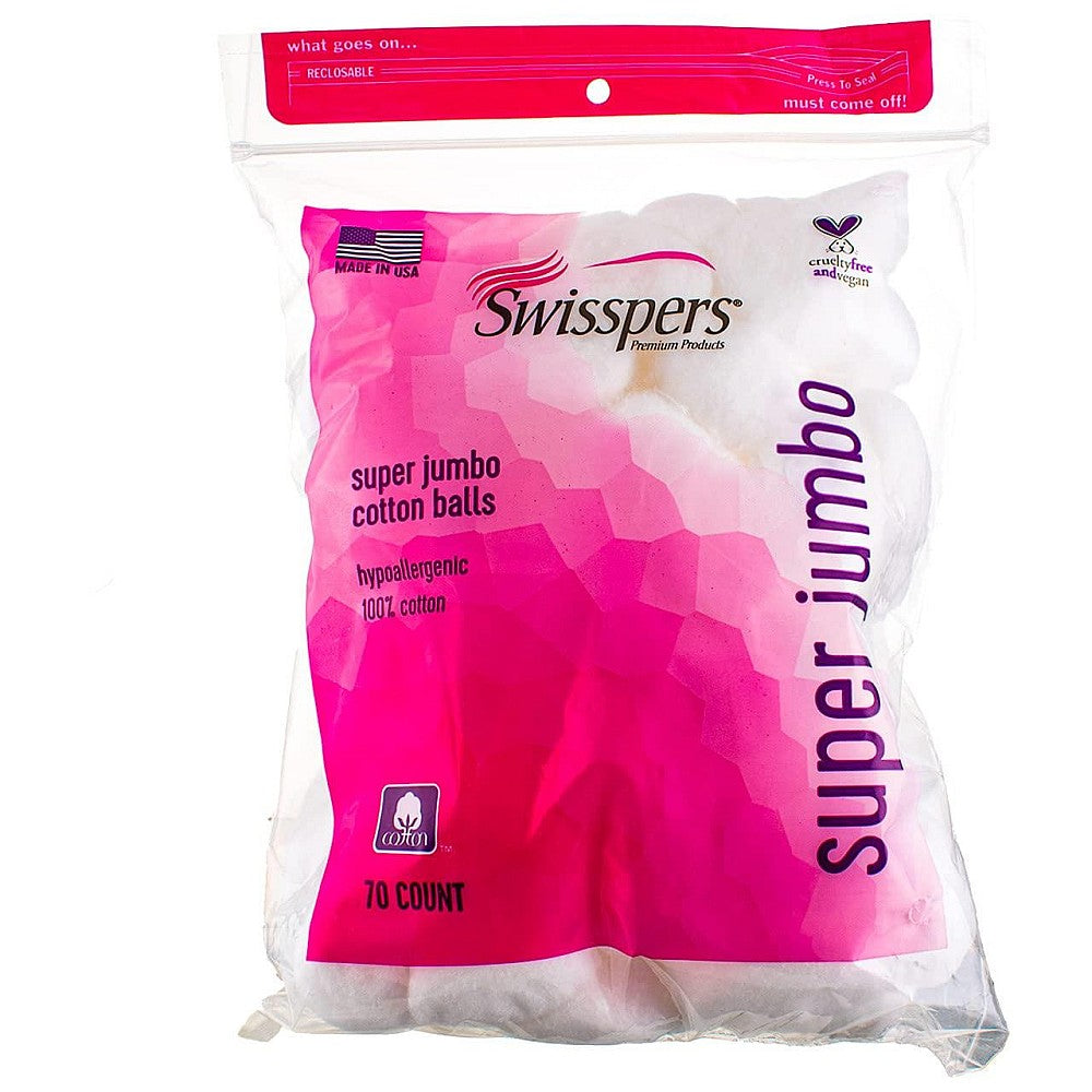Swisspers Super Jumbo Cotton Balls 70 Ea
