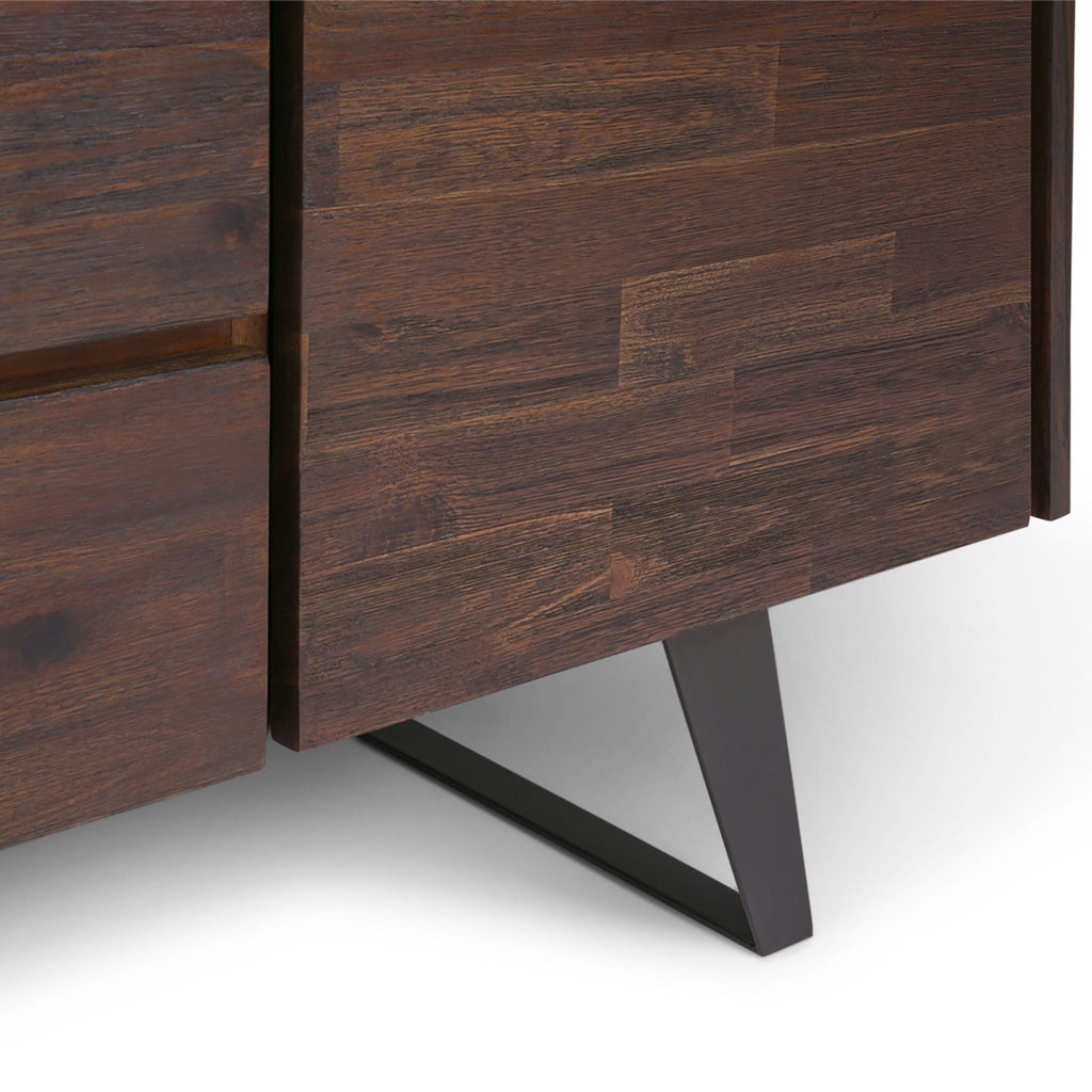 Lowry Modern Industrial Sideboard Buffet with Adjustable Shelves - Dark Brown or Light Brown