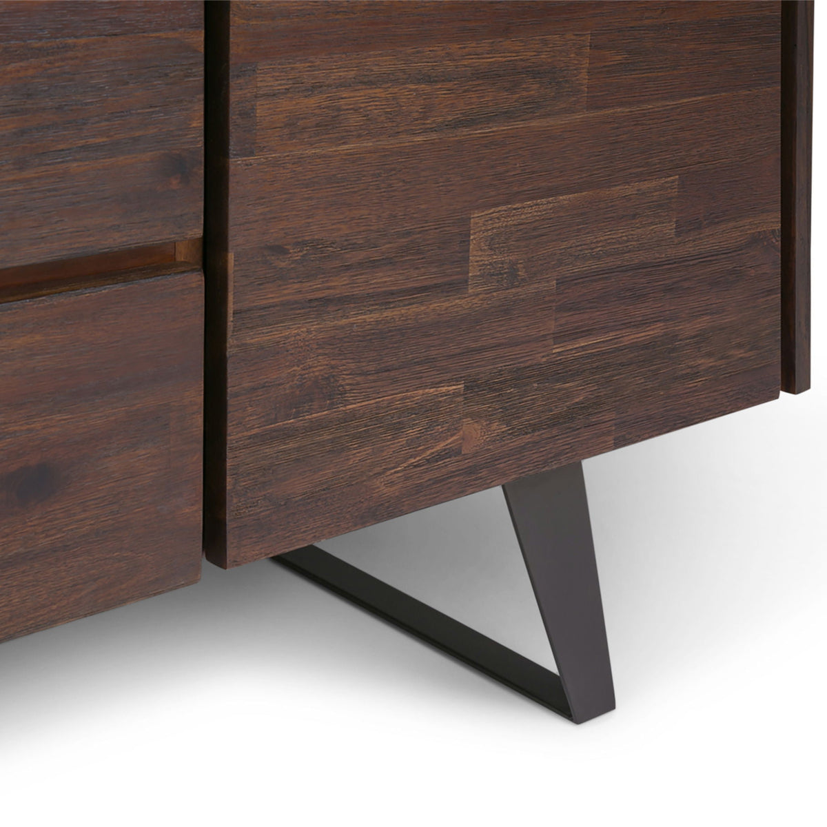 Lowry Modern Industrial Sideboard Buffet with Adjustable Shelves - Dark Brown or Light Brown