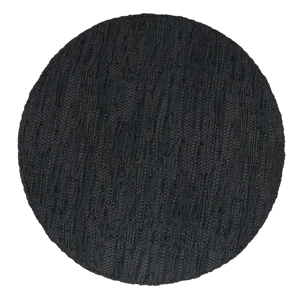 Fredrik - Round Pouf - Black