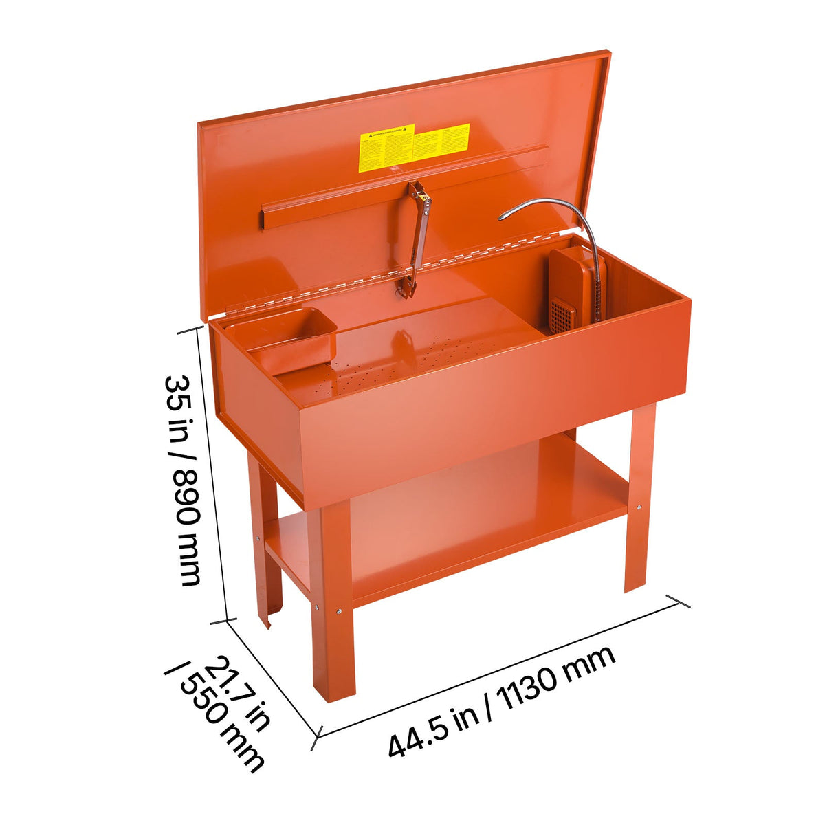 40-Gallon Parts Washer with Electric Pump - Carbon Steel
