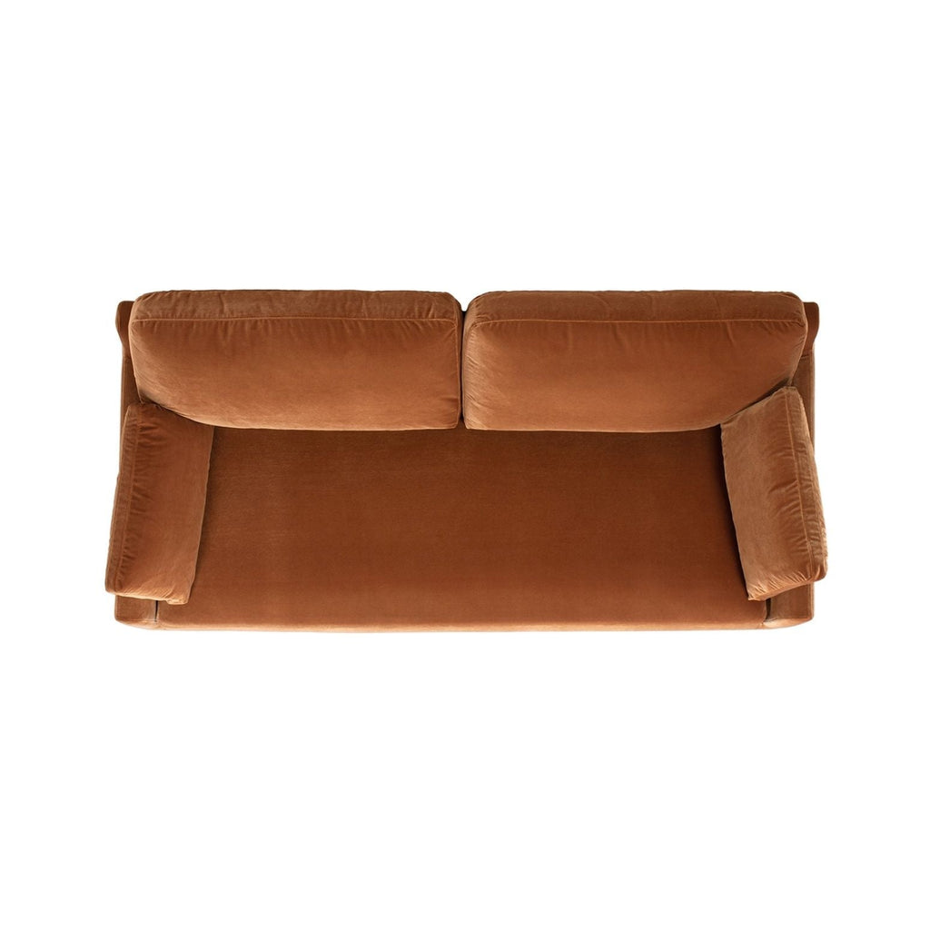 Modern Farmhouse Sofa with Removable Cushions - Dark Green or Orange