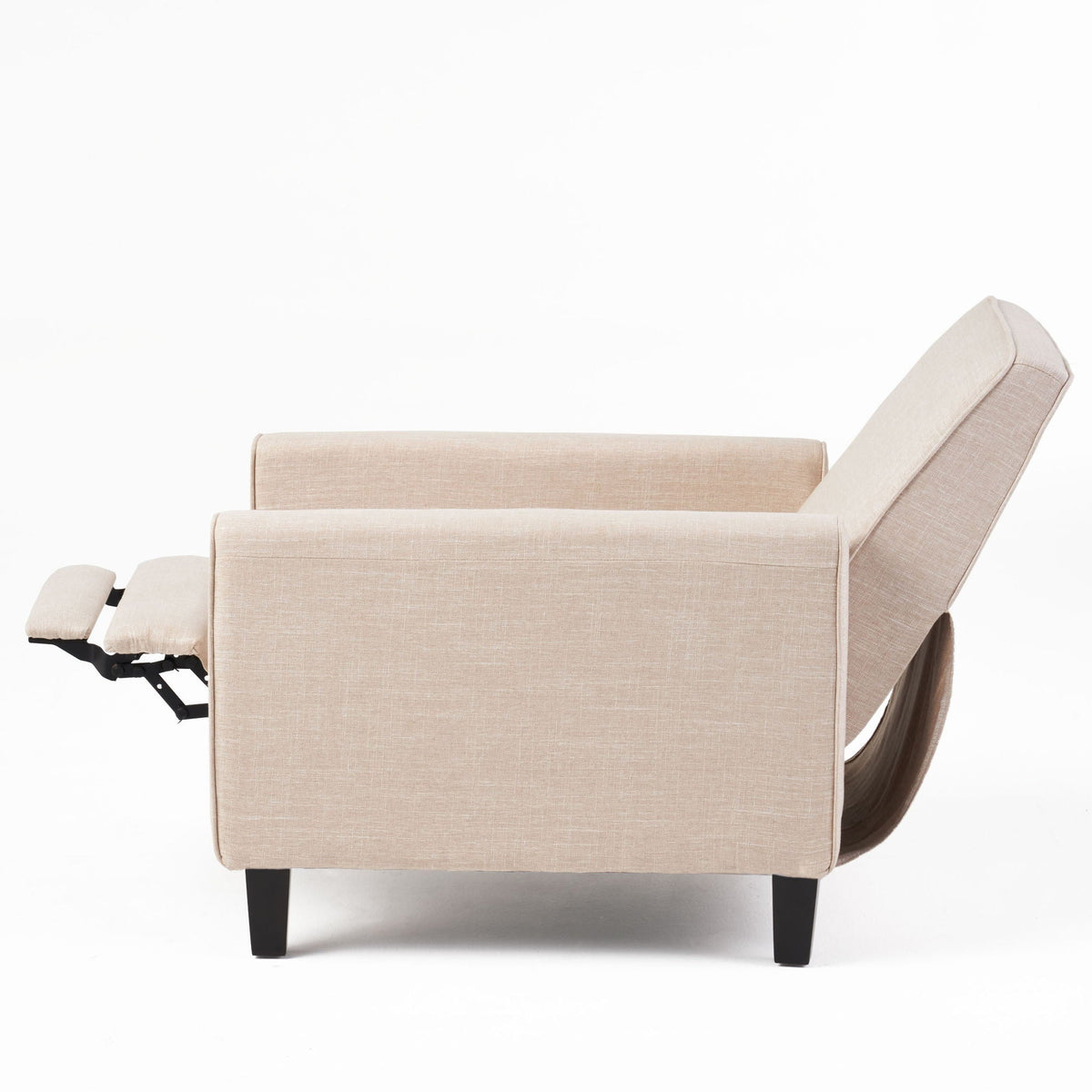 Upholstered Push Back Recliner Chair with Adjustable Recline - Multiple Colors