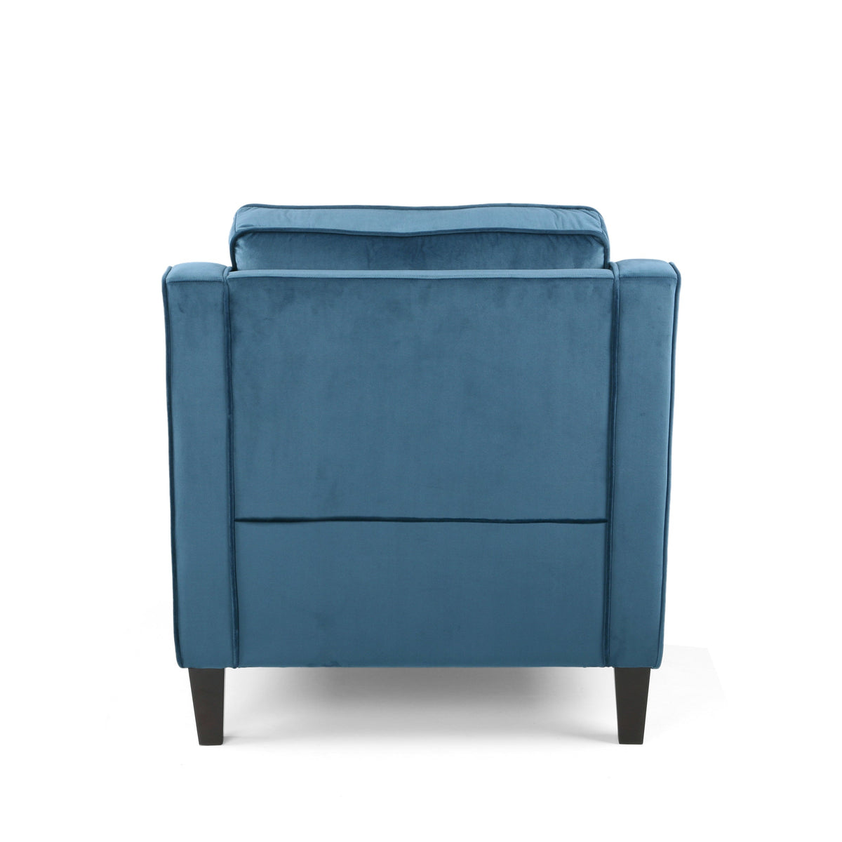 Blue Velvet Upholstered Club Chair with Contemporary Design - Blue