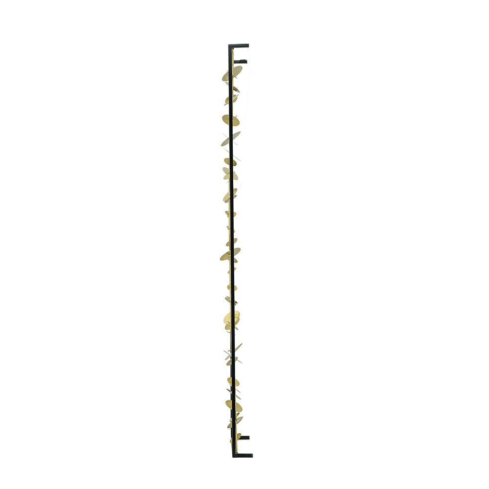 Metal Decorative Wall Art with Frame - Set of 3 - Gold