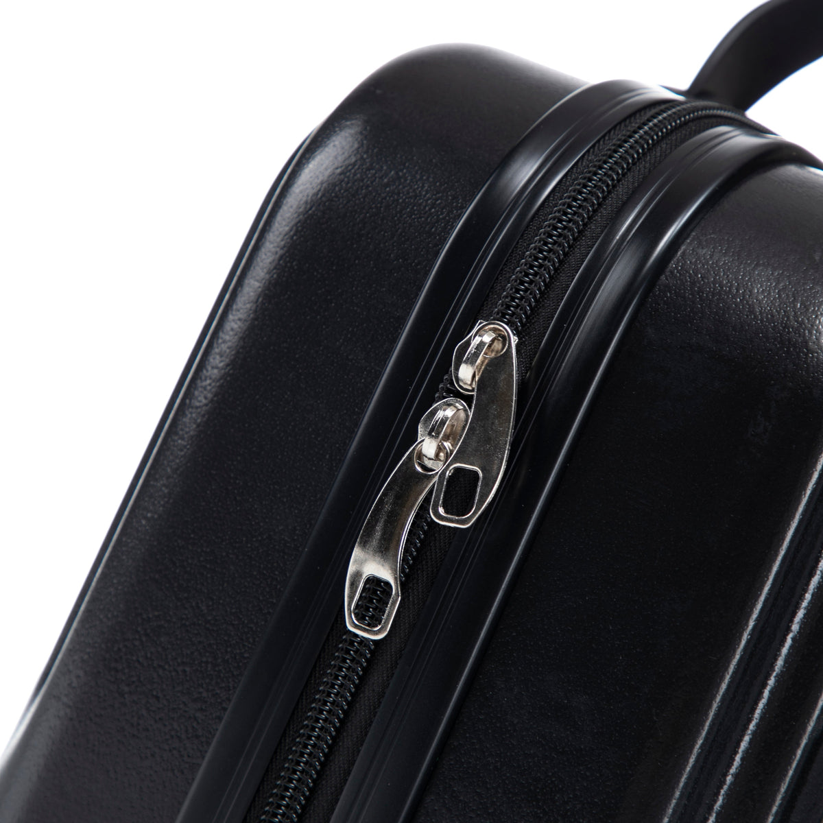 ABS Spinner Wheel Luggage Set with Cosmetic Case - Black