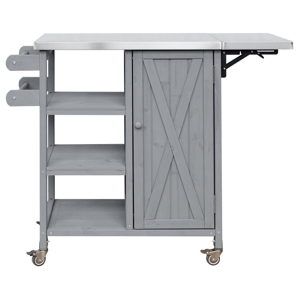 Foldable Outdoor Kitchen Island Patio Kitchen Cart