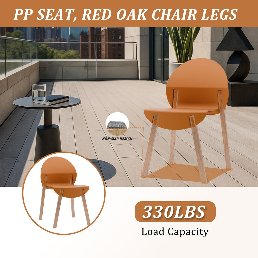 Traditional 4 Piece Outdoor Chair Set with Round Table - Multiple Colors