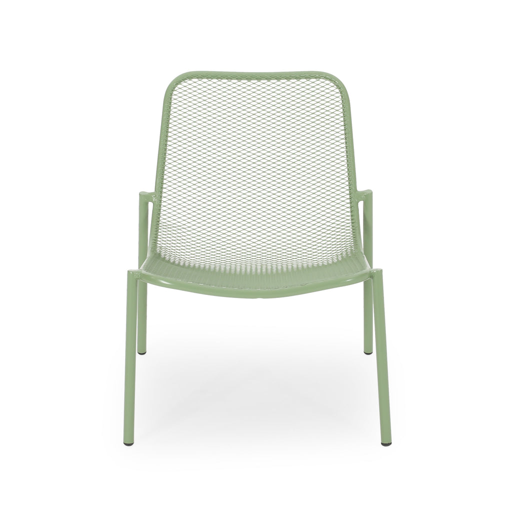 Kincaid Outdoor 3-Piece Conversation Set with Iron Frame - Matte Green, Navy Blue, or White