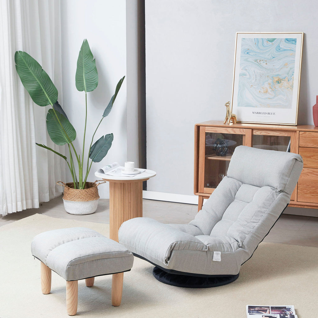 Adjustable Japanese Reclining Floor Chair Sofa With Metal Frame