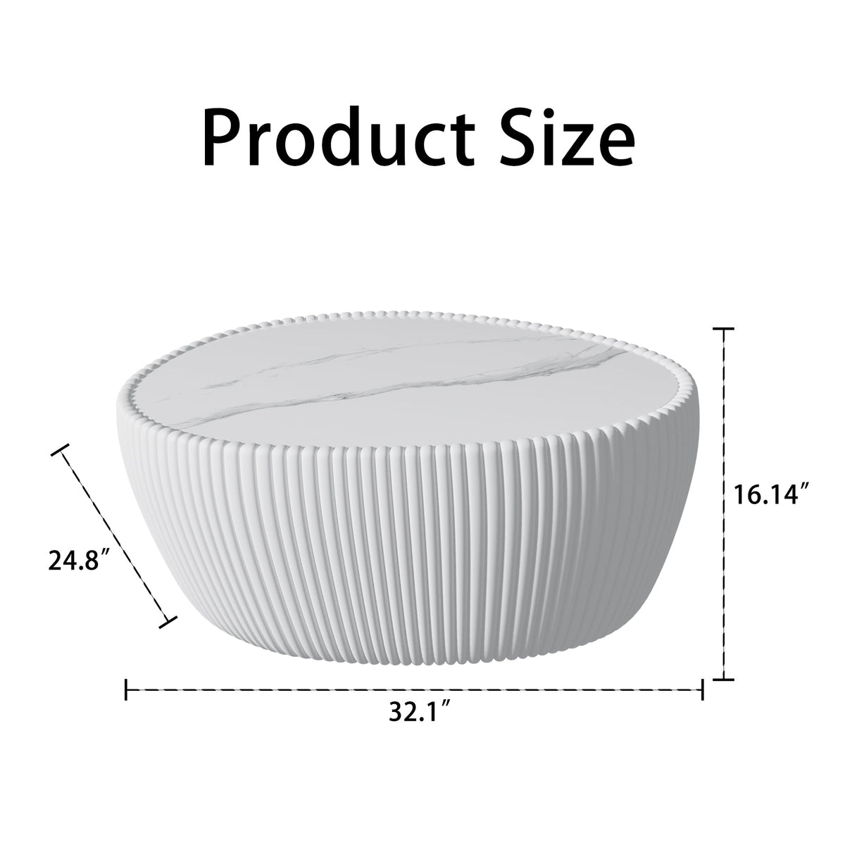 Light Sintered Stone Top Goose Egg Shape Table with Ready-to-Use Design