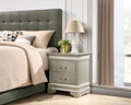 Louis Phillipe Wood Nightstand with Storage Drawers - Multiple Colors