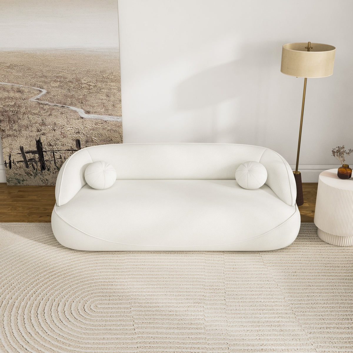 Andrew Beige Boucle Sofa