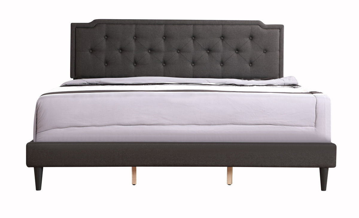 Button Tufted Upholstered Bed with Charming Design - Multiple Colors