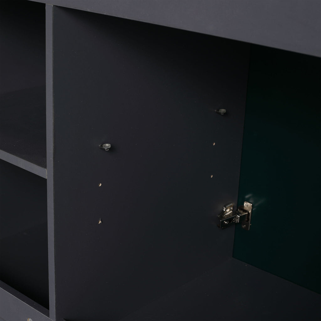 Modern Freestanding Bathroom Vanity with Soft Close Cabinet Doors - Pearl Silver, White, or Dark Green
