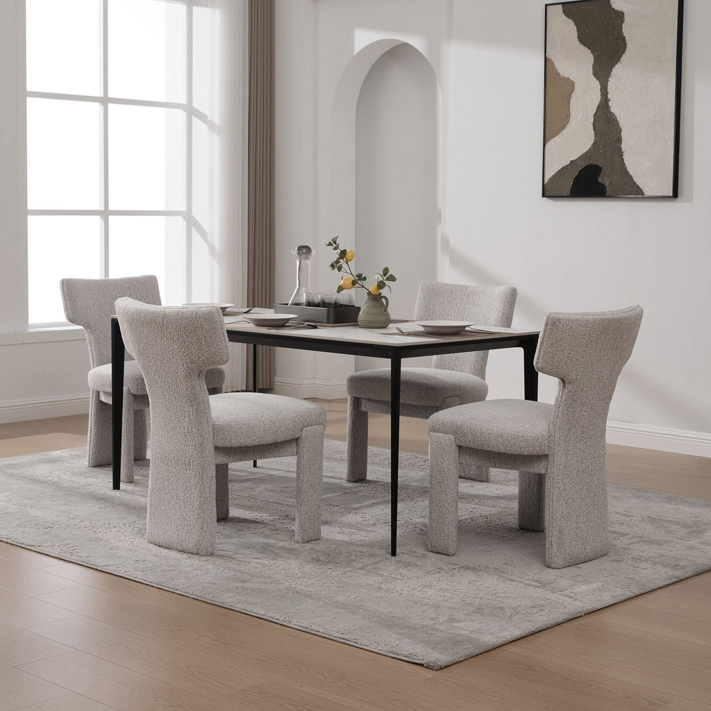 Armless Curved Back Accent Chairs