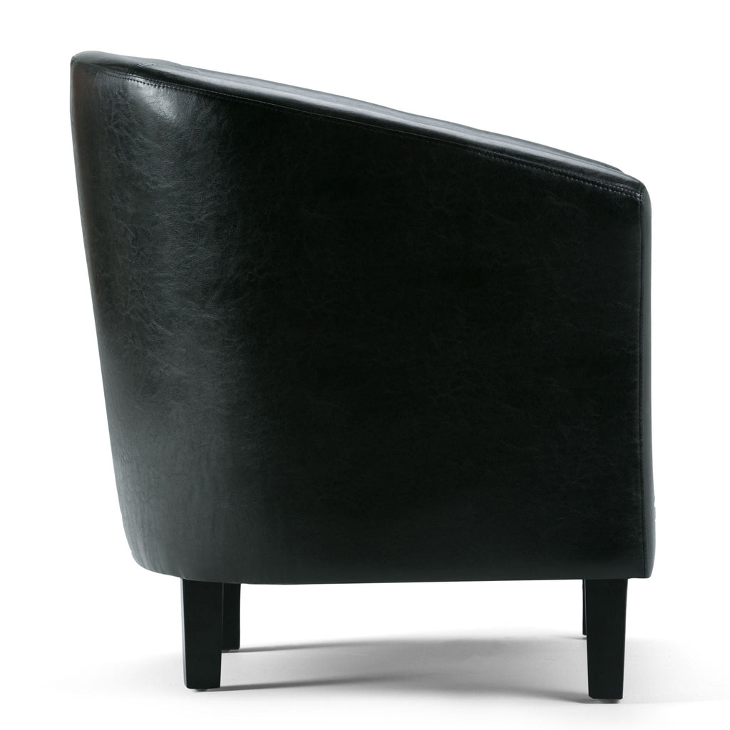 Transitional Tub Chair with Curved Back and Removable Cushion - Multiple Colors