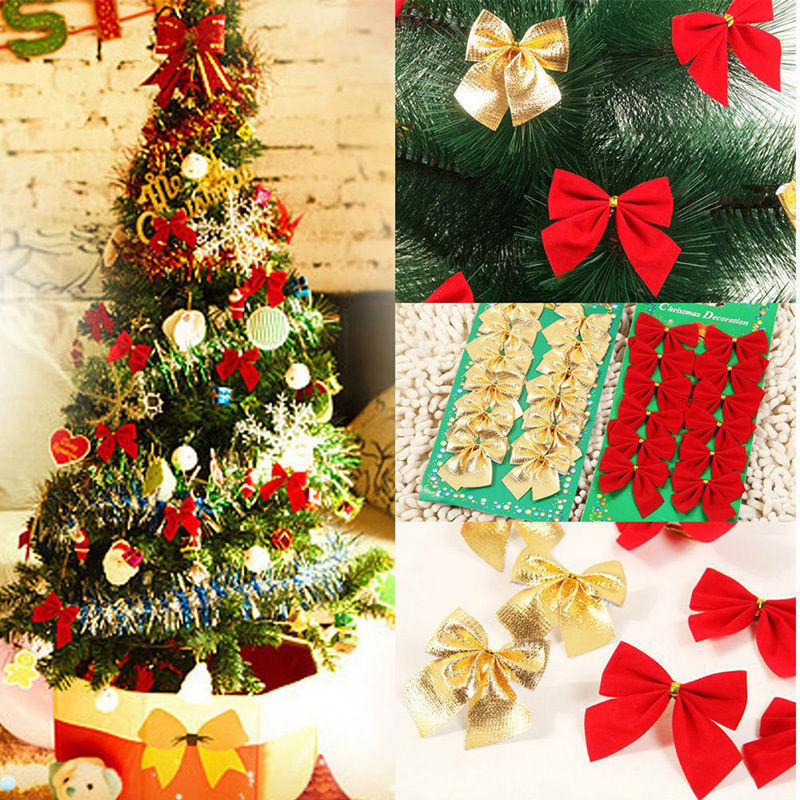 Christmas Tree Bow Ornament Decor