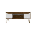 Modern Design TV Stand with Concealed Storage - White or Yellow