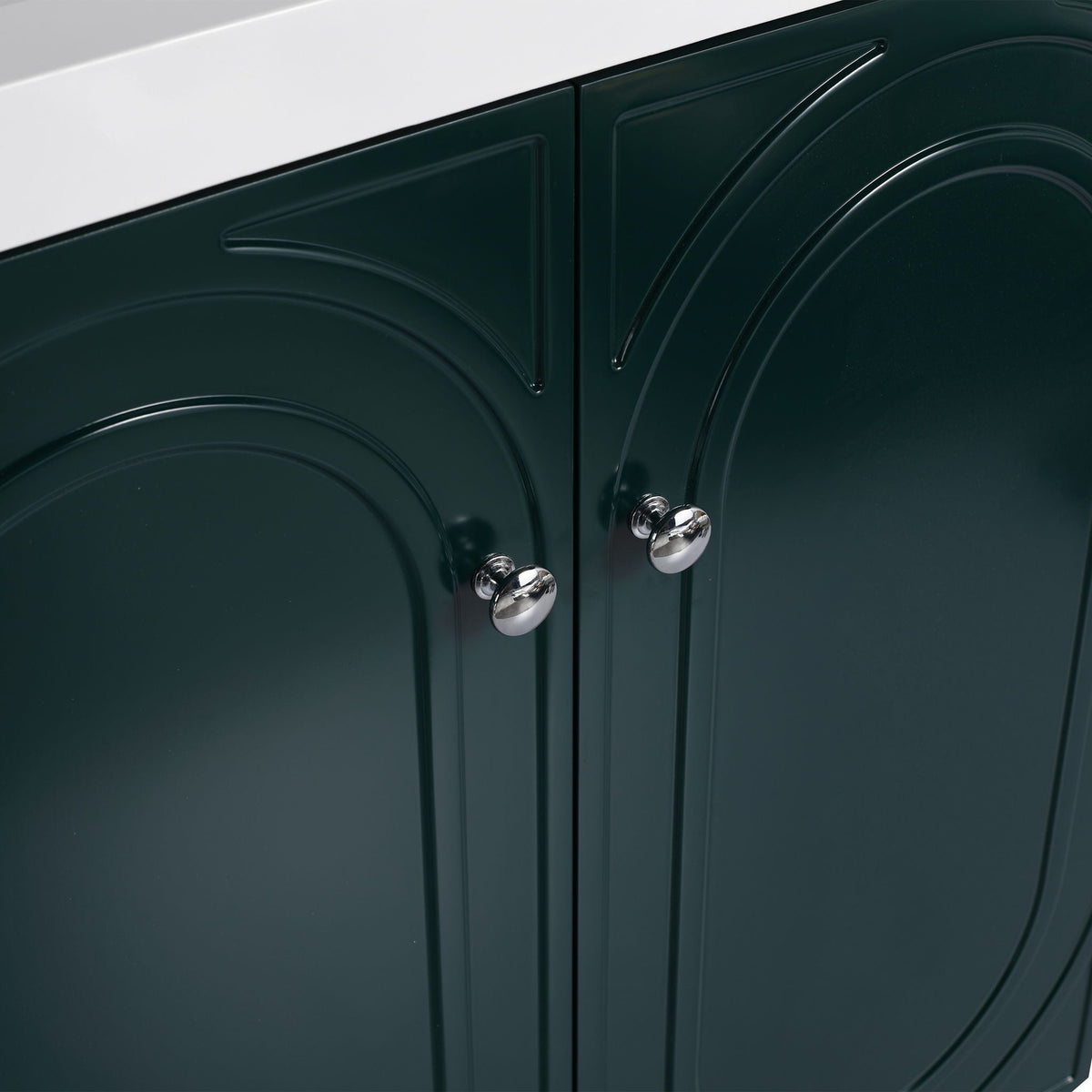 Modern Freestanding Bathroom Vanity with Soft Close Cabinet Doors - Pearl Silver, White, or Dark Green