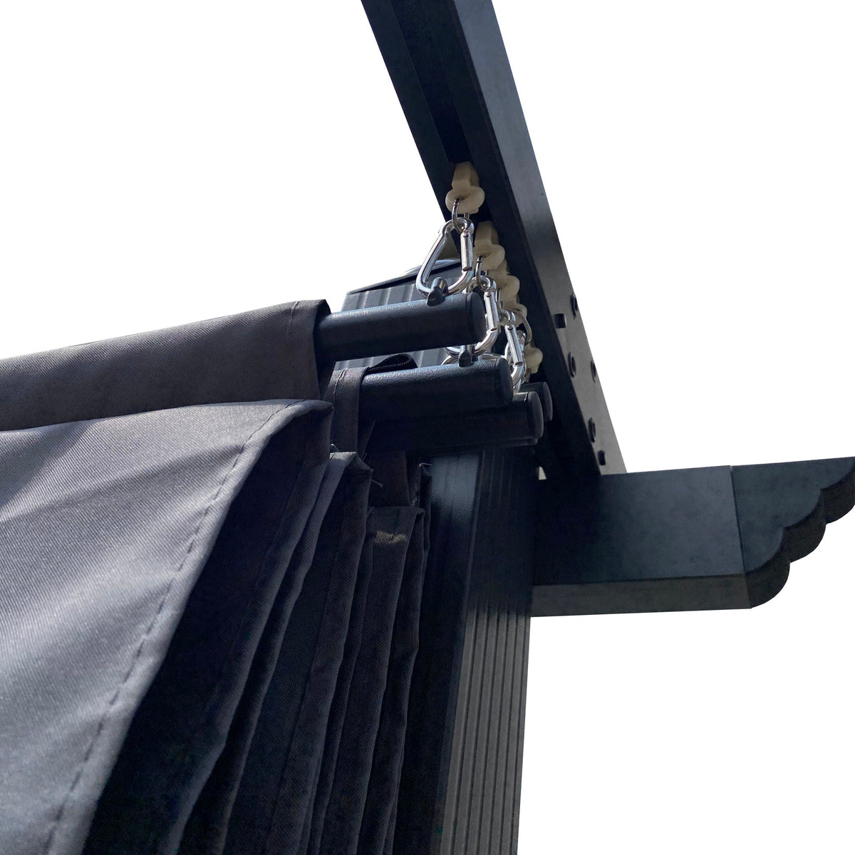 Replacement Canopy Top Cover Fabric for Retractable Pergola - Beige or Dark Gray